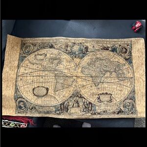 Antique World Map Tapestry